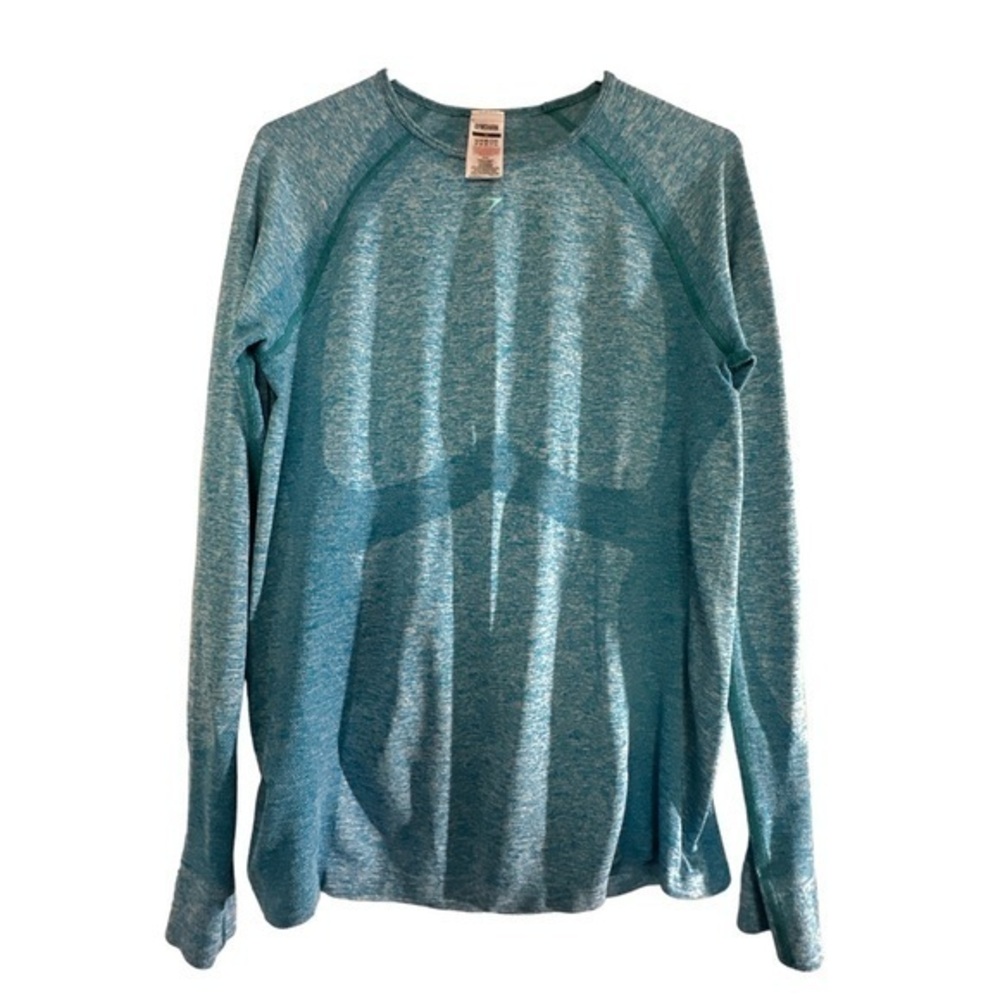Gymshark Teal Long Sleeve Shirt Size XL EUC #7380